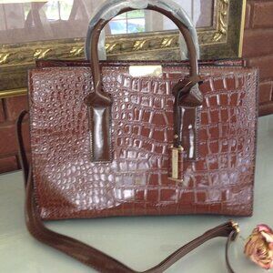 Crocodile Embossed Handbag/Shoulder Bag Faux Leather